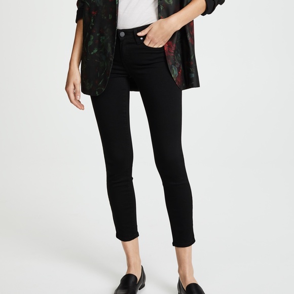 PAIGE Denim - PAIGE VERDUGO CROP BLACK OVER DYE DENIM SIZE  27